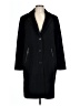 DKNY Solid Black Wool Coat Size L - photo 1