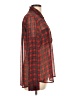 Express 100% Polyester Plaid Red Long Sleeve Blouse Size L - photo 4