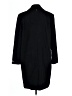 DKNY Solid Black Wool Coat Size L - photo 2