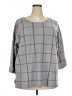 Tahari Plaid Gray Pullover Sweater Size 3X - photo 1