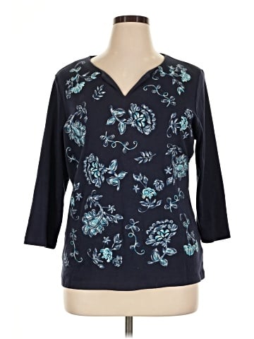 Karen Scott 3/4 Sleeve Blouse (view 1)