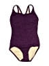 MPG Tweed Purple One Piece Swimsuit Size 8 - photo 1