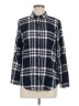 Unbranded Plaid Blue Long Sleeve Button-Down Shirt Size Med Petite - photo 1
