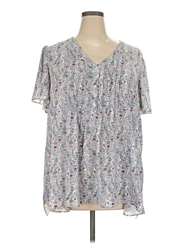 Rose + Olive Short Sleeve Blouse (view 1)