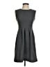Ann Taylor LOFT 100% Polyester Chevron-herringbone Gray Casual Dress Size 0 Petite - photo 1