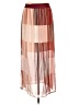 DKNY 100% Polyester Stripes Orange Casual Skirt Size L - photo 1