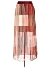 DKNY 100% Polyester Stripes Orange Casual Skirt Size L - photo 2