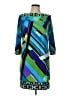 Sandra Darren Graphic Blue Cocktail Dress Size 12 - photo 1