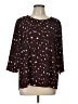 Kaileigh Burgundy 3/4 Sleeve Blouse Size L - photo 1