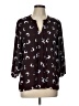 41Hawthorn 100% Polyester Black 3/4 Sleeve Blouse Size L - photo 1