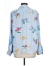 Investments 100% Polyester Floral Blue Long Sleeve Blouse Size L - photo 2