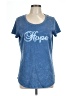Reba Blue Short Sleeve Top Size L - photo 1