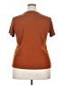 Nine West Solid Brown Short Sleeve T-Shirt Size XXL - photo 2