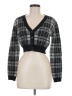 Love Tree Plaid Black Cardigan Size M - photo 1