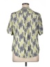 Perseption Concept Chevron-herringbone Green Short Sleeve Blouse Size 1X - photo 2