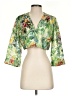 Soft Surroundings 100% Polyester Tropical Green Blazer Size S (petite) - photo 1