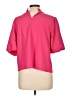 Ann Taylor LOFT 100% Polyester Pink Short Sleeve Blouse Size Lg Petite - photo 2
