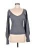 Reformation Metallic Gray Cashmere Pullover Sweater Size M - photo 1