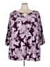 Roz & Ali Purple 3/4 Sleeve Blouse Size 3X - photo 1