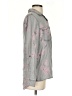 Billy T 100% Lyocell Floral Gray Long Sleeve Blouse Size XS - photo 4