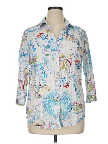 Allison Daley 3/4 Sleeve Button-Down Shirt (view 1)