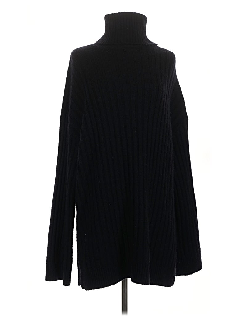 Pre-owned H&m Turtleneck Sweater In Black