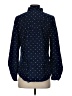 St. John's Bay Polka Dots Blue Long Sleeve Blouse Size S - photo 2