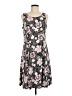 Perceptions Floral Black Casual Dress Size M - photo 1