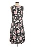 Perceptions Floral Black Casual Dress Size M - photo 2