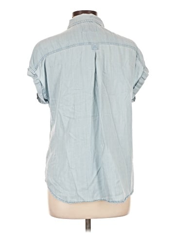Cosmic Blue Love Short Sleeve Button-Down Shirt (view 2)