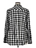 Christopher & Banks 100% Rayon Checkered-gingham Black Long Sleeve Button-Down Shirt Size XL - photo 2