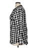 Christopher & Banks 100% Rayon Checkered-gingham Black Long Sleeve Button-Down Shirt Size XL - photo 5