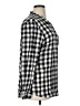 Christopher & Banks 100% Rayon Checkered-gingham Black Long Sleeve Button-Down Shirt Size XL - photo 4