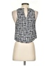 Zara 100% Viscose Checkered-gingham Plaid Stripes Black Sleeveless Blouse Size XS - photo 2