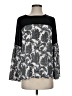 MICHAEL Michael Kors Floral Black Silver Long Sleeve Blouse Size S - photo 1