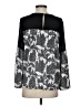 MICHAEL Michael Kors Floral Black Silver Long Sleeve Blouse Size S - photo 2