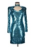 Niteline 100% Polyester Teal Cocktail Dress Size 6 - photo 1