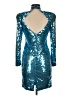 Niteline 100% Polyester Teal Cocktail Dress Size 6 - photo 2