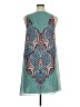 Max Studio 100% Polyester Paisley Teal Casual Dress Size XL - photo 2