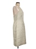 M David Meister 100% Polyester Chevron-herringbone Silver Cocktail Dress Size 10 - photo 4