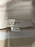 Ann Taylor LOFT Stripes Ivory Long Sleeve Button-Down Shirt Size L - photo 7