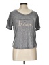 Danskin Metallic Gray Short Sleeve T-Shirt Size L - photo 1