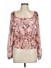 Steve Madden 100% Polyester Animal Print Snake Print Pink Long Sleeve Blouse Size L - photo 1
