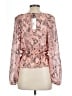 Steve Madden 100% Polyester Animal Print Snake Print Pink Long Sleeve Blouse Size L - photo 2