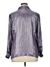 Elementz 100% Polyester Metallic Purple 3/4 Sleeve Blouse Size XL - photo 2