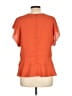 Stella & Dot 100% Polyester Orange Short Sleeve Blouse Size L - photo 2