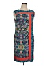 PREMISE Print Blue Casual Dress Size XL Petite - photo 1