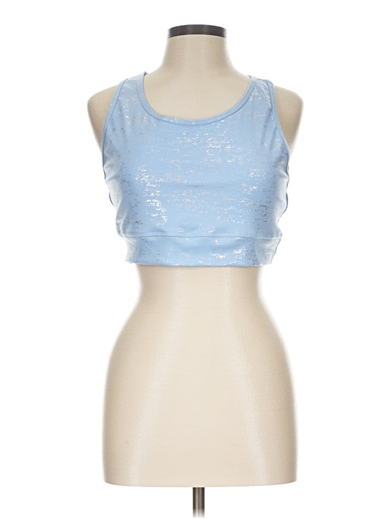 Pre-owned Kimberly C Tank Top Blue Strapless Neckline Tops