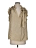 Robert Rodriguez 100% Silk Tan Sleeveless Silk Top Size 4 - photo 1