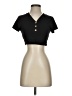 Romwe Black Short Sleeve Turtleneck Size 4 - photo 1